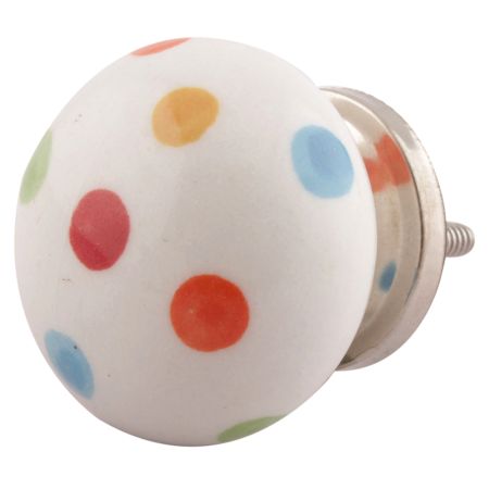 Multicolor Polka Dotted Ceramic Knob Online